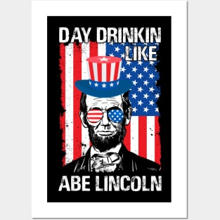 Funny 4th of July Lincoln Posters and Art